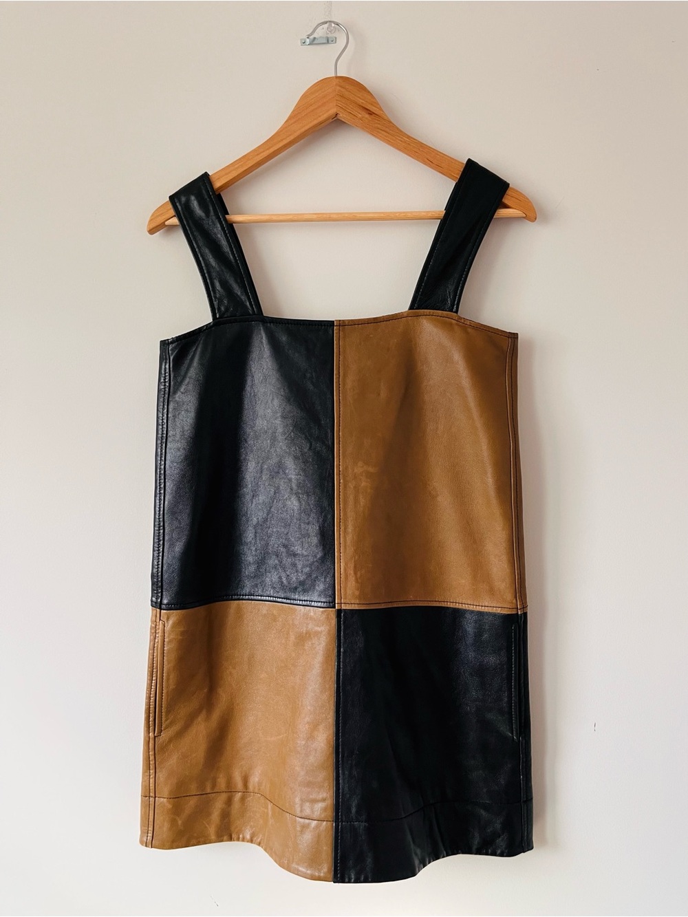 Ganni Lamb Leather Mini Dress